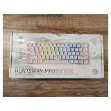 Razer Huntsman Mini Mercury 60% with Clicky-Purple Switch: Gaming Keyboard, USB-C Connection - Retail: $120