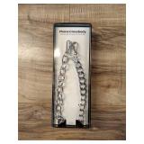 Hello Lux Mixed Metal Link Chain Phone Crossbody Strap - Silver