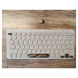 North Compact Round Key Wireless Keyboard - Beige