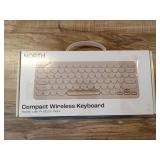North Compact Round Key Wireless Keyboard - Beige
