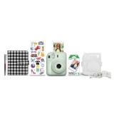 Fujifilm Instax Mini 12 Holiday Bundle - Mint Green: Automatic Focus & Flash - Retail: $106