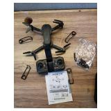 Oumefar 4 Shaft Folding Drone, RC 4k Drone Foldable Drone Kit Lightweight Drone with Camera Spare Wind Blade Easy to Fly for Beginners Kids Adults Black (Missing power supply)- Retail: $80