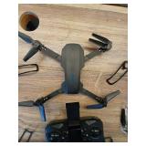 Oumefar 4 Shaft Folding Drone, RC 4k Drone Foldable Drone Kit Lightweight Drone with Camera Spare Wind Blade Easy to Fly for Beginners Kids Adults Black (Missing power supply)- Retail: $80