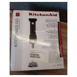 KitchenAid Go Cordless Hand Blender - battery sold separately KHBRV00: Immersion Blender, 3 Speeds, Black Matte, Dishwasher-Safe- Missing Power Supply  - Retail: $110