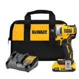 DEWALT ATOMIC 20V MAX* Brushless Cordless Compact 1/4 in. Impact Driver Kit - Retail: $151