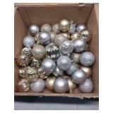 Silver and Champagne Ball Ornaments Collection