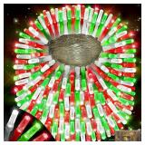 APPEARS NEW - XURISEN Upgraded 561FT 1400 LED Christmas Lights Outdoor, Super Long String Lights 8 Modes & Memory Timer Plug in Fairy Lights for Home Xmas Tree Party Wedding Decor -Red and Green and W