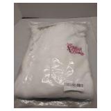 FACTORY SEALED - Lephissa 2025 Premium Embroidered Long Sleeve Casual Hoodies Sweatshirt Cotton Campus Varsity Pullover Girls Graphic Letter Streetwear Top - White L