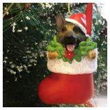 APPEARS NEW - Cici & Jimmy German Shepherd Figurine for Dog Theme Christmas Ornaments Tree Decor