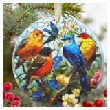 APPEARS NEW - Ceramic Birds Hanging Ornament - Christmas Tree Decor - Gifts for Birds Lovers