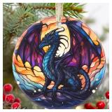 APPEARS NEW - Dragon Ceramic Hanging Ornament - Christmas Tree Decor - Gifts for Dragon Lovers