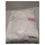 FACTORY SEALED - Lephissa 2025 Premium Embroidered Long Sleeve Casual Hoodies Sweatshirt Cotton Campus Varsity Pullover Girls Graphic Letter Streetwear Top - White XL
