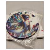 APPEARS NEW - Ceramic Fairy Ornament - Round Christmas Tree Decor - Gifts for Fairy Lovers