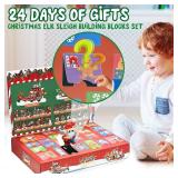 FACTORY SEALED - Advent Calendar Christmas Elk Sleigh Building Set, The Santa