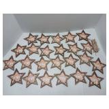 APPEARS NEW - Wooden Nativity Star Ornaments Set of 24