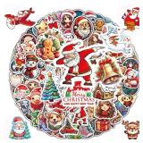 FACTORY SEALED - 100 Pcs Christmas Stickers, Merry Christmas Vinyl Stickers for Kids, Funny Christmas Holiday Stickers for Water Bottles, 2024 Christmas Stickers for Gifts
