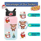 FACTORY SEALED - 100 Pcs Christmas Stickers, Merry Christmas Vinyl Stickers for Kids, Funny Christmas Holiday Stickers for Water Bottles, 2024 Christmas Stickers for Gifts