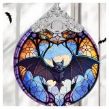 APPEARS NEW - Christmas Ornament, Stained Glass Ornament, Christmas Decorations for Tree, Holiday Ornament, Unique Gift Idea - Evil Bat