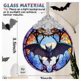 APPEARS NEW - Christmas Ornament, Stained Glass Ornament, Christmas Decorations for Tree, Holiday Ornament, Unique Gift Idea - Evil Bat