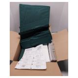 APPEARS NEW - SONGMICS Large Christmas Ornament Storage Box, with Side Open, Stackable Christmas Storage Container with Lid, 8 Drawer Trays, 600D Oxford, 3-Inch 128 Slots, Forest Green URFB038C01  - R