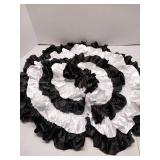 APPEARS NEW - Civaner Black and White Halloween Tree Skirt 24 Inch Ruffle Tree Skirt Fluffy Christmas Mat Farmhouse Christmas Decoration for Holiday Party Mnini Xmas Decoration
