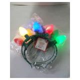 Light-Up Christmas Bulb Headband set of 2 (Only could turn one on, may need batteries)