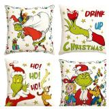 APPEARS NEW - Christmas Pillow Covers 18x18 Navidad Throw Pillow Cases Winter Xmas Decor Merry Christmas Decorations for Home