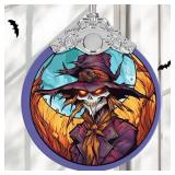 APPEARS NEW - Christmas Ornament, Stained Glass Ornament, Christmas Decorations for Tree, Holiday Ornament, Unique Gift Idea - Skull