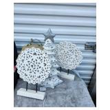 White Christmas Decor Set with Snowflake and Tree