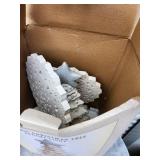 White Ceramic Christmas Tree Accent Light with Silver Star