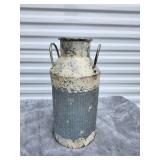 Vintage Industrial Metal Milk Can