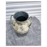 Vintage Industrial Metal Milk Can