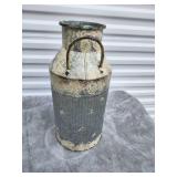 Vintage Industrial Metal Milk Can