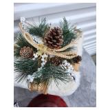 Rustic Christmas Bell and Gift Box Decoration Set