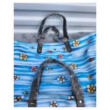 LOT OF 2 Thun Floral Wave Pattern Handbag