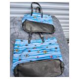 LOT OF 2 Thun Floral Wave Pattern Handbag