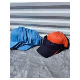 Outdoor Cap Collection - Navy, Light Blue, and Orange Baseball Caps