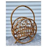 Vintage Bamboo Magazine Rack