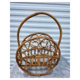Vintage Bamboo Magazine Rack