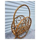 Vintage Bamboo Magazine Rack