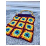 Handcrafted Sunflower Granny Square Tote Bag
