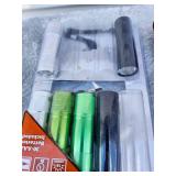 LED Flashlight Set with Red Leather Case