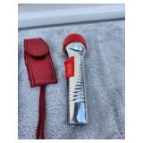 LED Flashlight Set with Red Leather Case