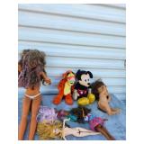 Mixed Doll and Disney Plush Toy Lot