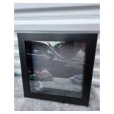 Black Shadow Box Display Case with Glass Front