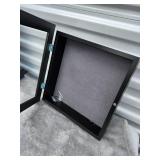Black Shadow Box Display Case with Glass Front