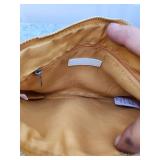 Yellow Laser-Cut Floral Wristlet Clutch