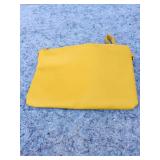 Yellow Laser-Cut Floral Wristlet Clutch
