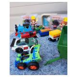 Vintage Toy Collection with Thomas Train, Robot and Fisher-Price Figures