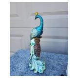 Decorative Metallic Peacock Figurine
